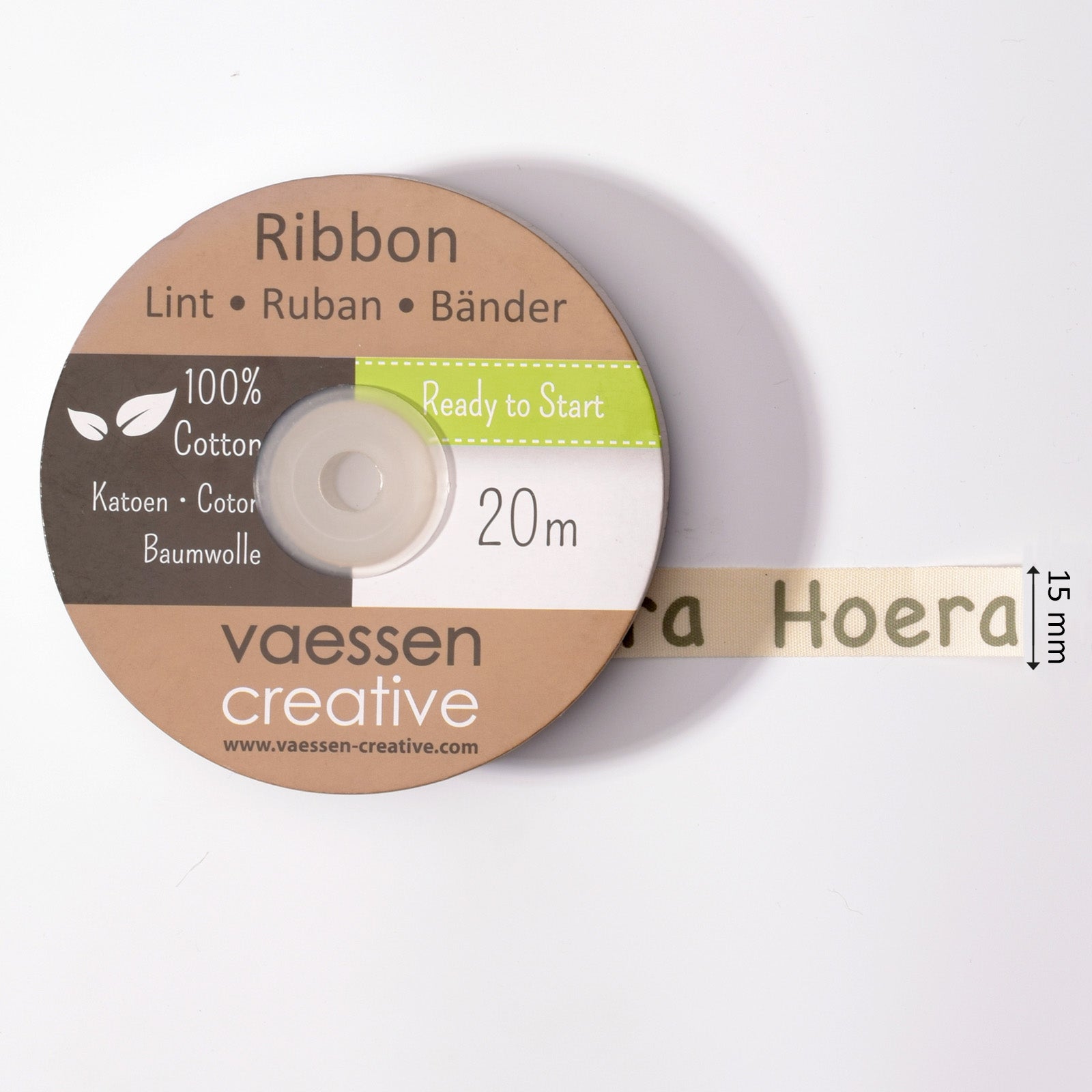 Vaessen creative • ruban 20mx15mm fr hourra