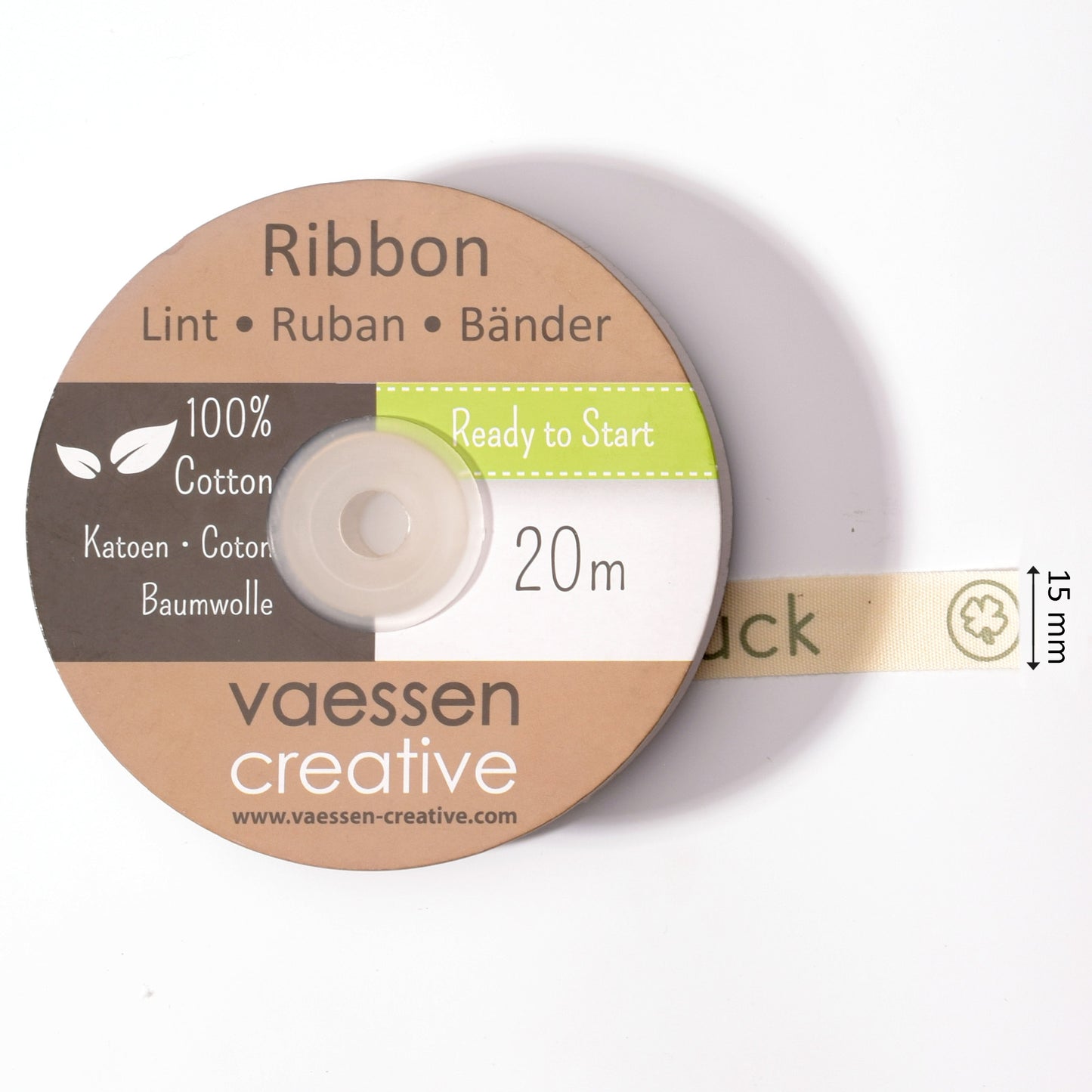 Vaessen creative • ruban 20mx15mm de couleur