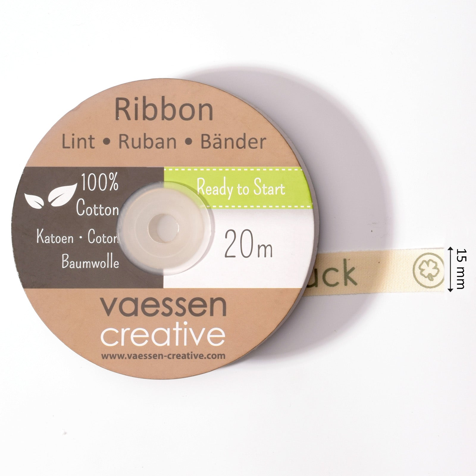 Vaessen creative • ruban 20mx15mm de couleur