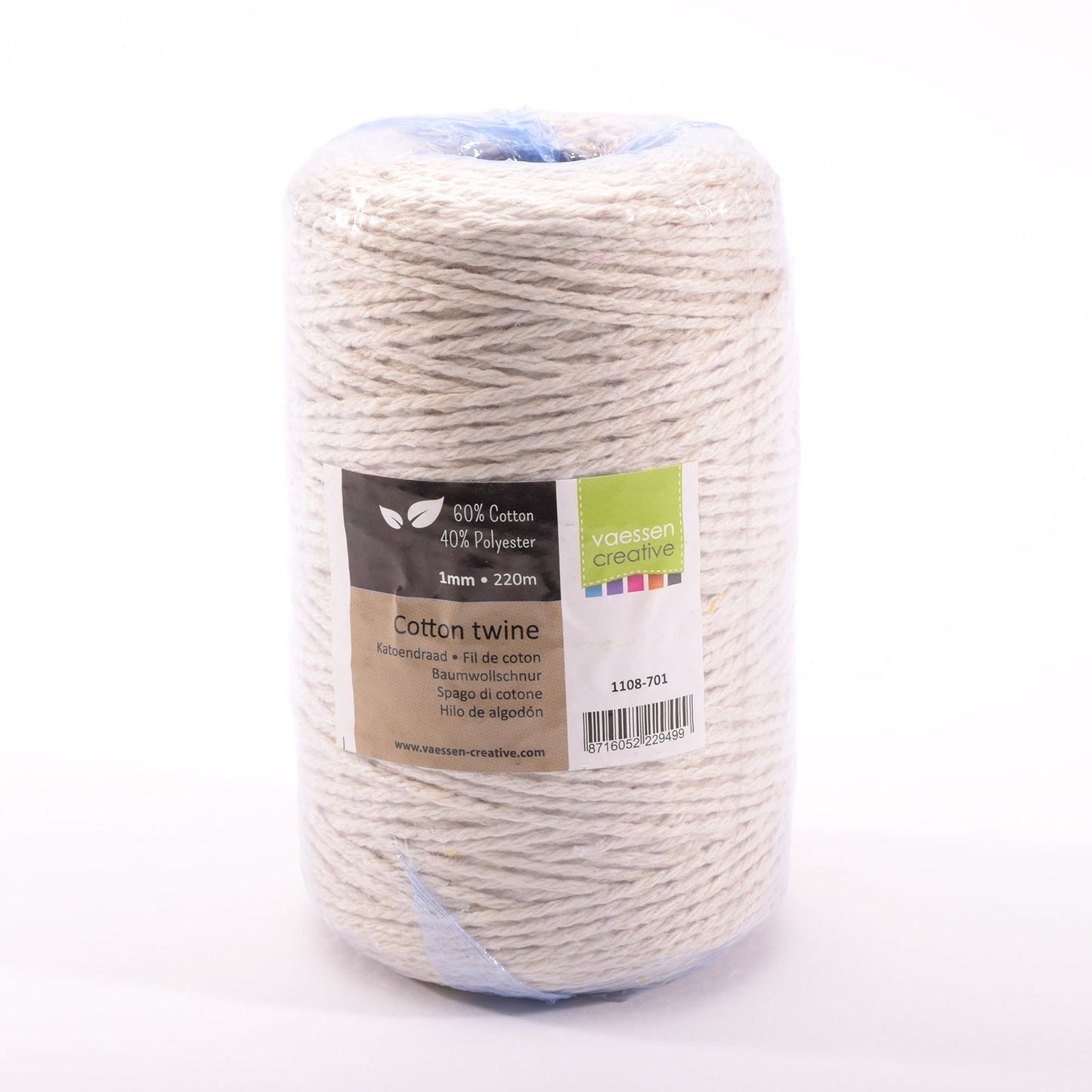 Vaessen creative • corde en coton 1mm 220m