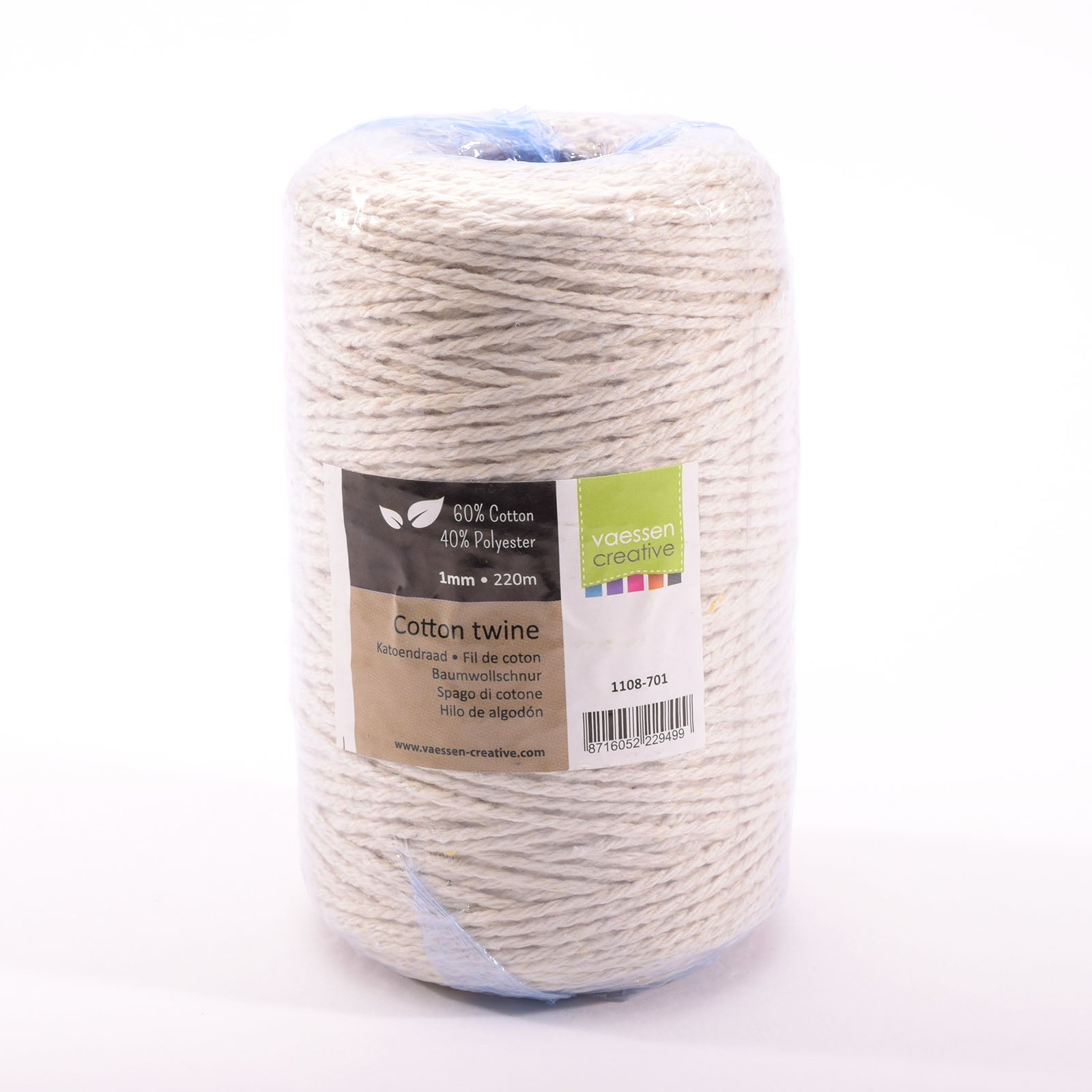 Vaessen creative • corde en coton 1mm 220m