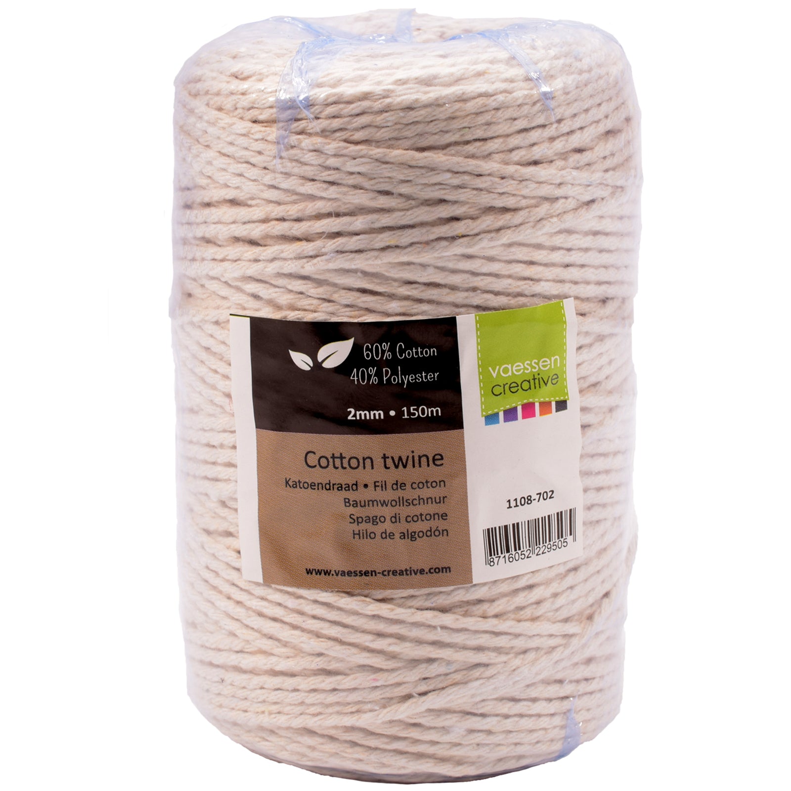 Vaessen creative • corde en coton 2mm 150m
