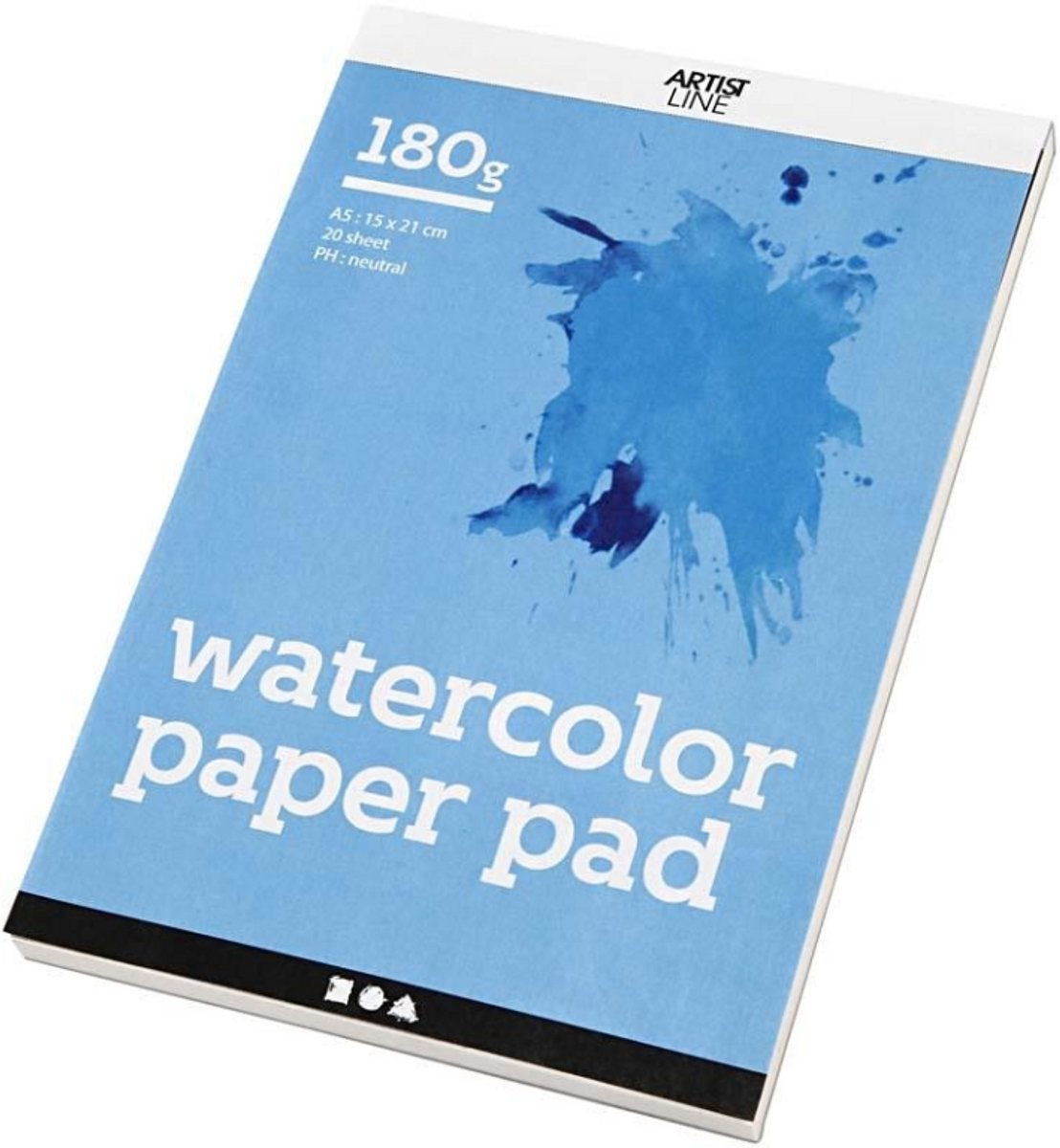 Bloc aquarelle blanc A5 180gr, 20 feuilles