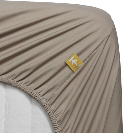 Bedinghouse percale de coton - drap housse - 90x220 - sable