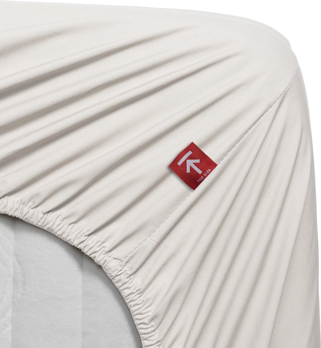 Bedinghouse percale de coton - drap housse - 140x200 - blanc cassé