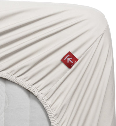 Bedinghouse percale de coton - drap housse - 140x200 - blanc cassé