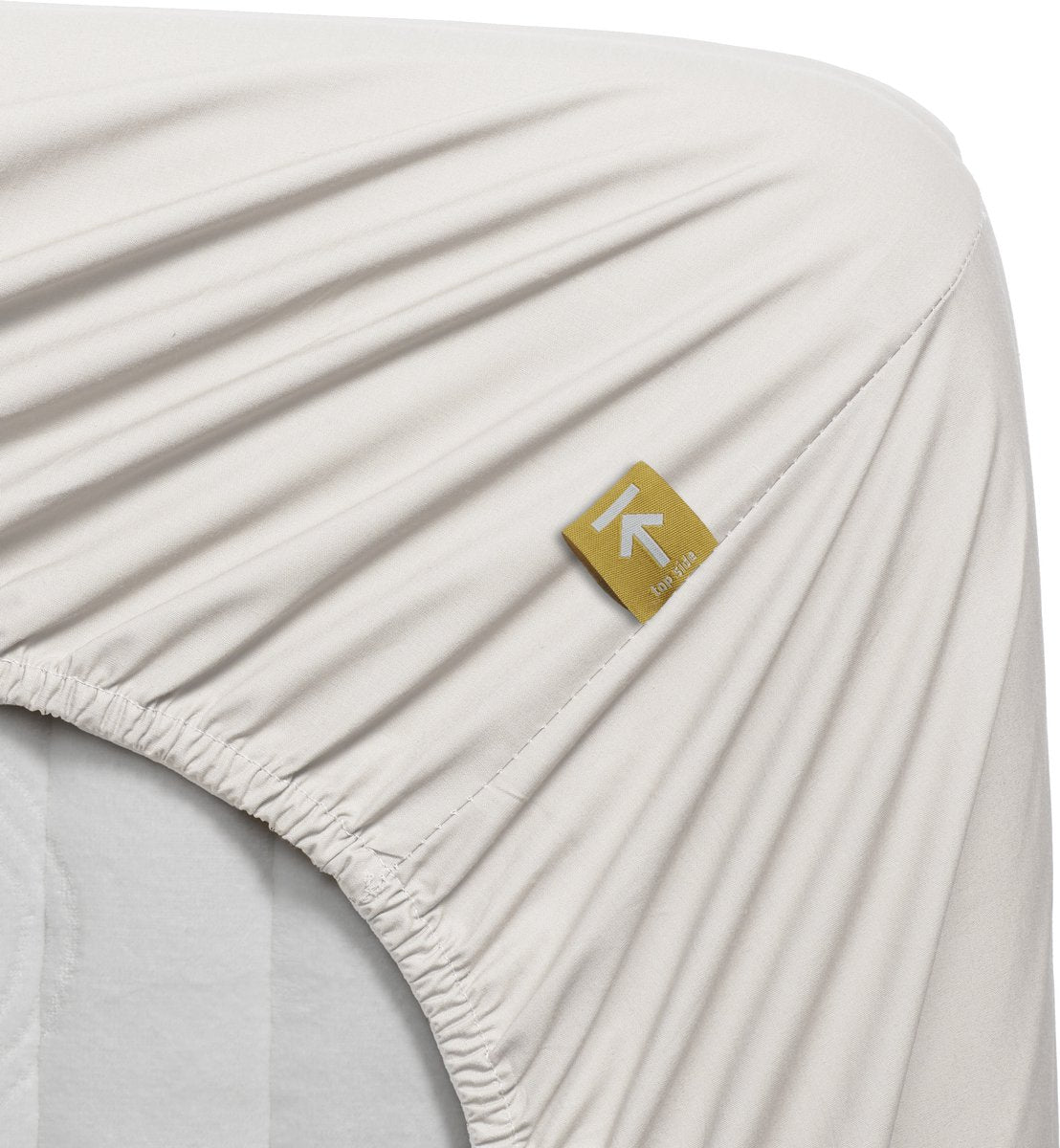 Bedinghouse percale de coton - drap-housse - 90x220 - blanc cassé