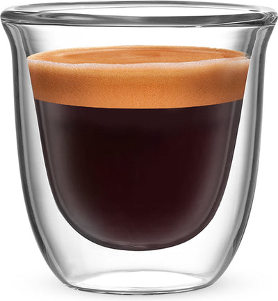 Verres à expresso Bialetti Firenze à double paroi – 80 ml – lot de 2 – verre borosilicate – passent au lave-vaisselle