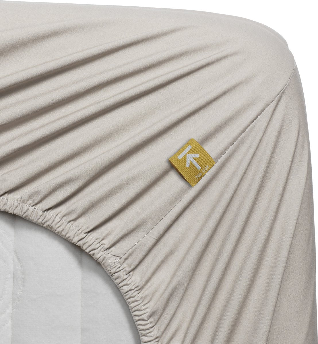 Bedinghouse percale de coton - drap-housse surmatelas - 90x200 - naturel