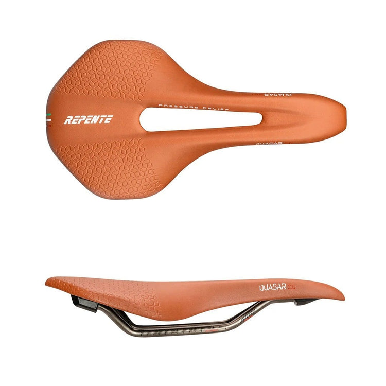 Selle F-tech repente quasar shot 2.0 technologie lcf rails en acier inoxydable marron