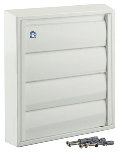 Renson 1006251 - grille de hotte aspirante en saillie 433 aluminium ral 9010 173x173mm | 2 pièces