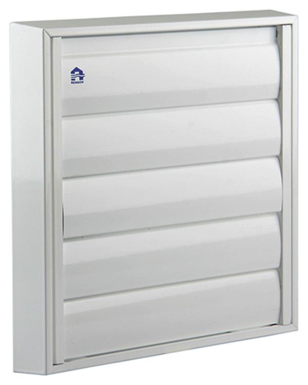 Renson 1006254 - grille de hotte aspirante en saillie 433 alu ral 9010 210x210mm | 2 pièces