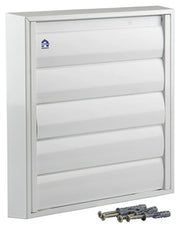 Renson 1006254 - grille de hotte aspirante en saillie 433 alu ral 9010 210x210mm | 2 pièces - afbeelding 2