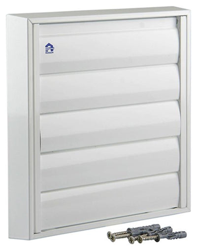 Renson 1006254 - grille de hotte aspirante en saillie 433 alu ral 9010 210x210mm | 2 pièces