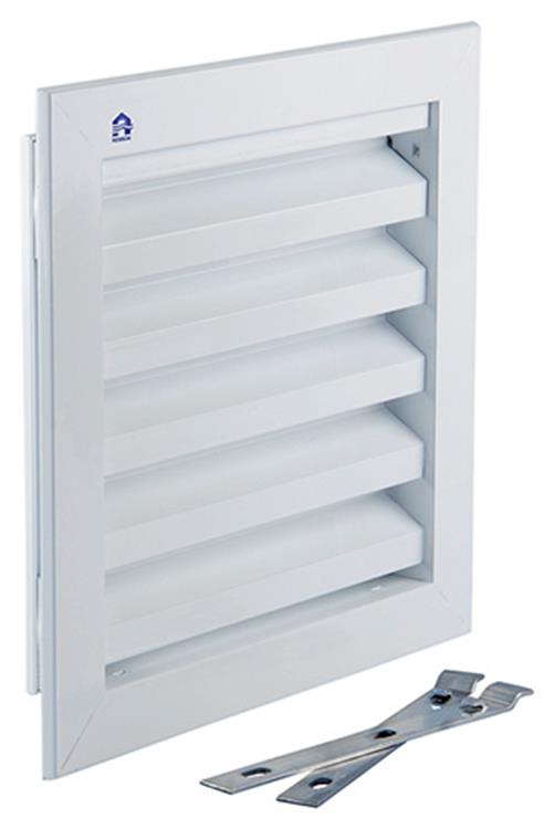 Renson 1006224 - grille murale encastrable 411 alu ral 9010 200x200mm | 1 pièce