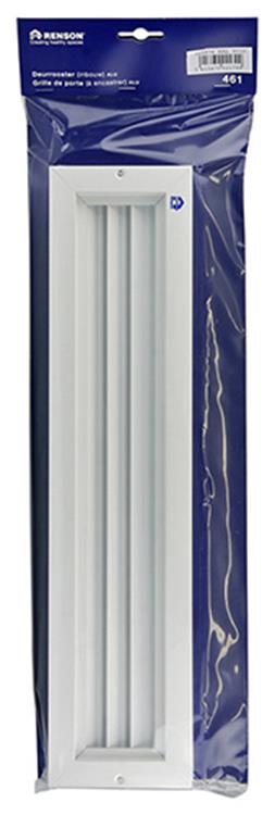 Renson 1006215 - grille de porte 461 alu ral 9010 425x76mm | 2 pièces