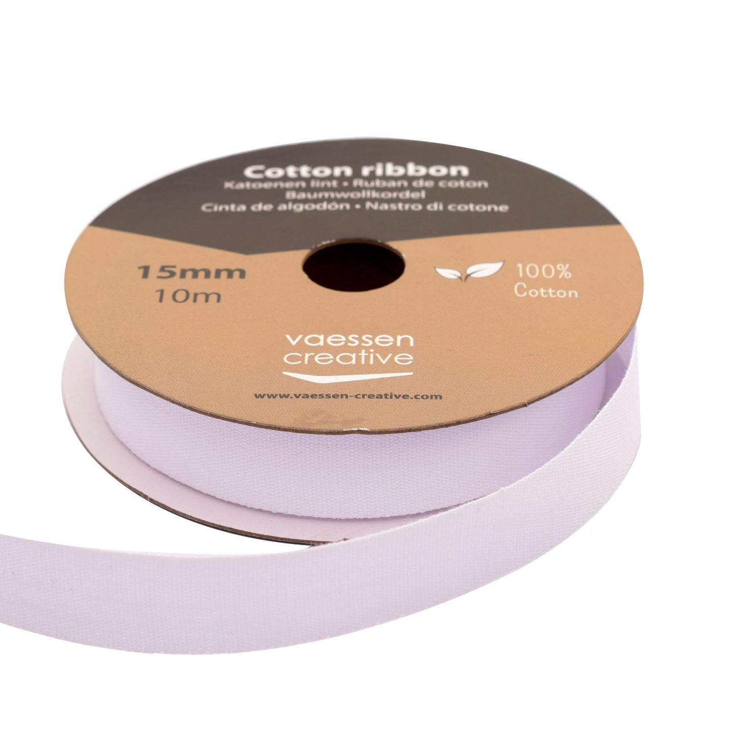 Vaessen creative • ruban coton 15mm x 10m blanc