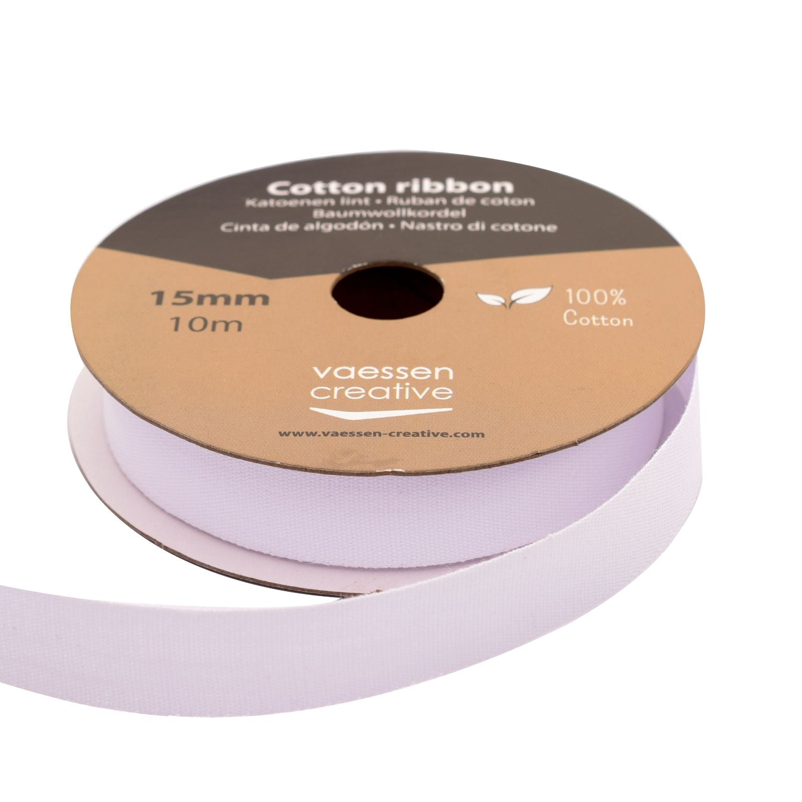 Vaessen creative • ruban coton 15mm x 10m blanc