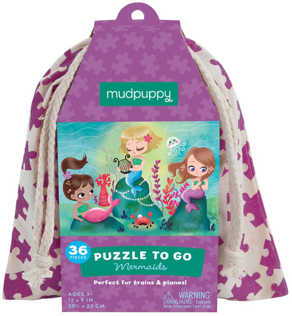 Puzzle Mudpuppy à emporter - sirènes - 30,5x23cm - 36 pièces - 3 ans