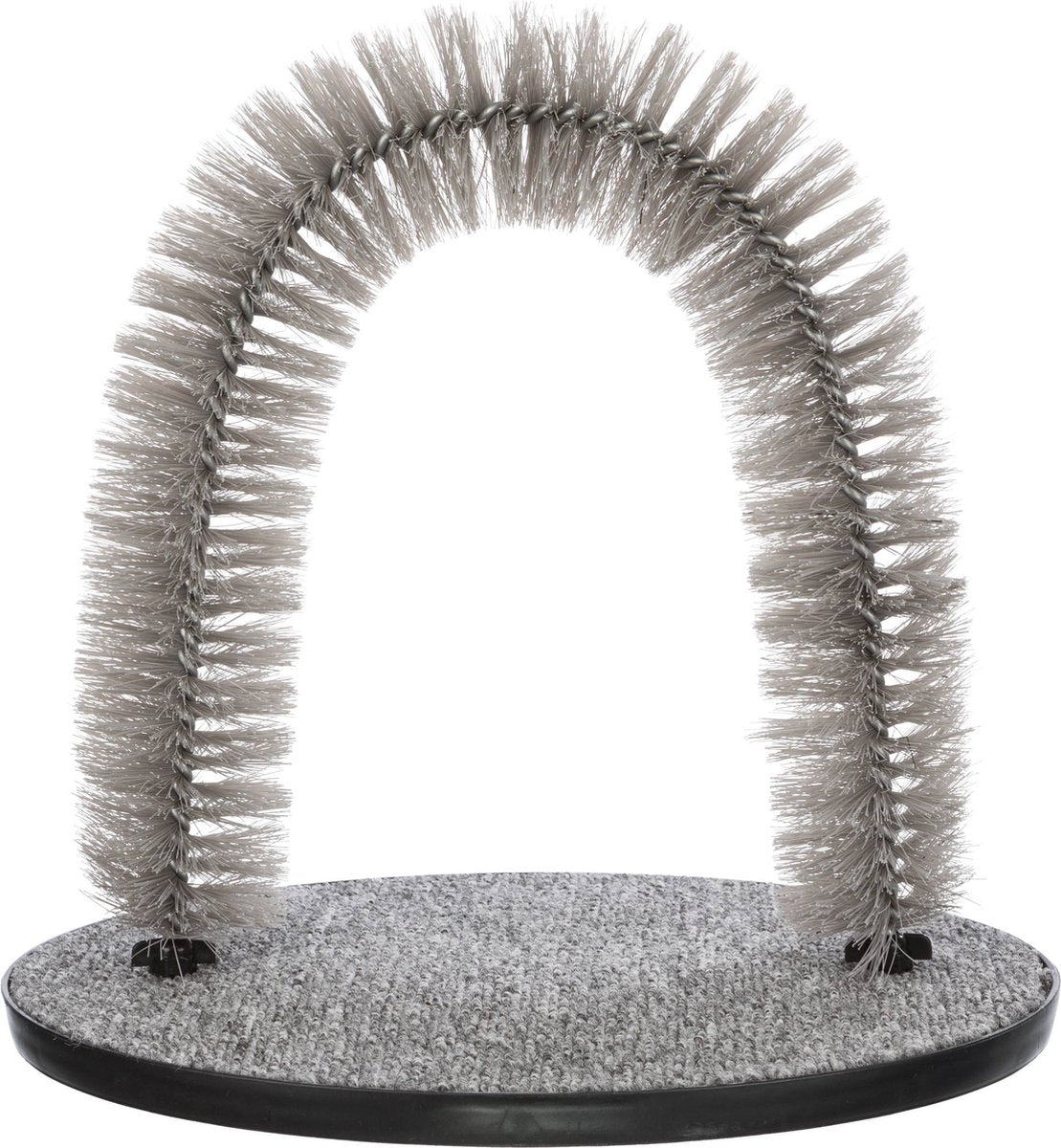 Arc de soin du pelage Trixie - gris, 36x33 cm - massage pour chat, brosses durables