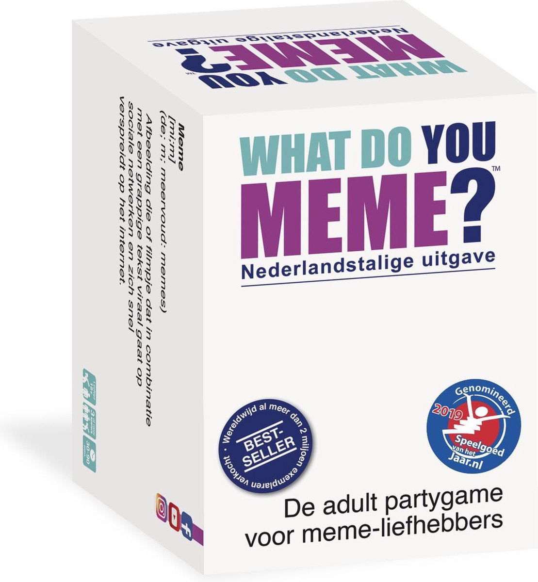 Qu'est-ce que tu meme ? - Édition néerlandaise - Jeu de cartes 18+