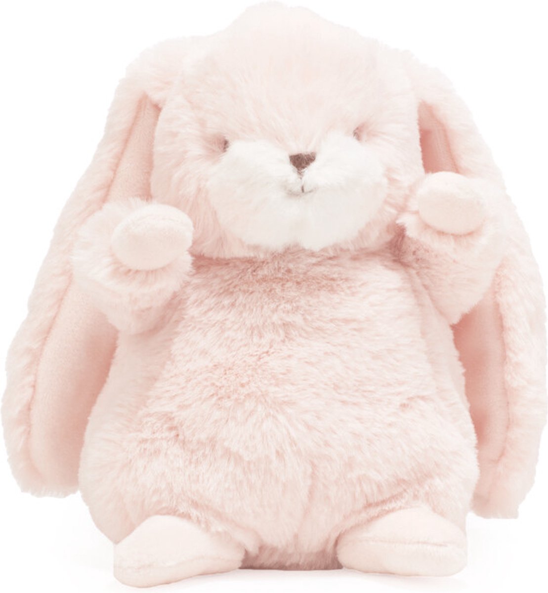 Bunnies by the bay grignoter lapin - peluche - détails brodés - 20 cm - rose