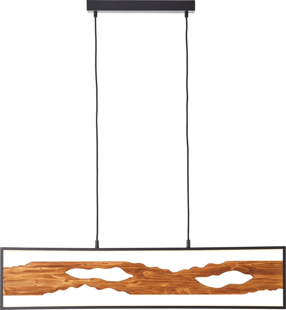 Brilliant chaumont - suspension - led 20w - 2300lm, 3000k - bois noir