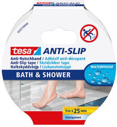 Tesa 1054866 - bain-douche antidérapant 5m x 25mm | 6 pièces