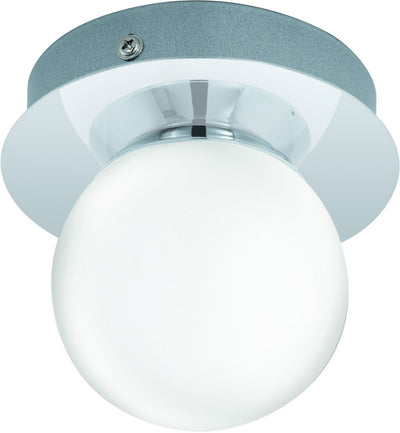 Eglo mosiano - plafonnier - 1 lumière - LED - ø110mm. - chromé - blanc