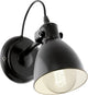 Applique Eglo priddy - e27 - 21,5 cm - noir et blanc