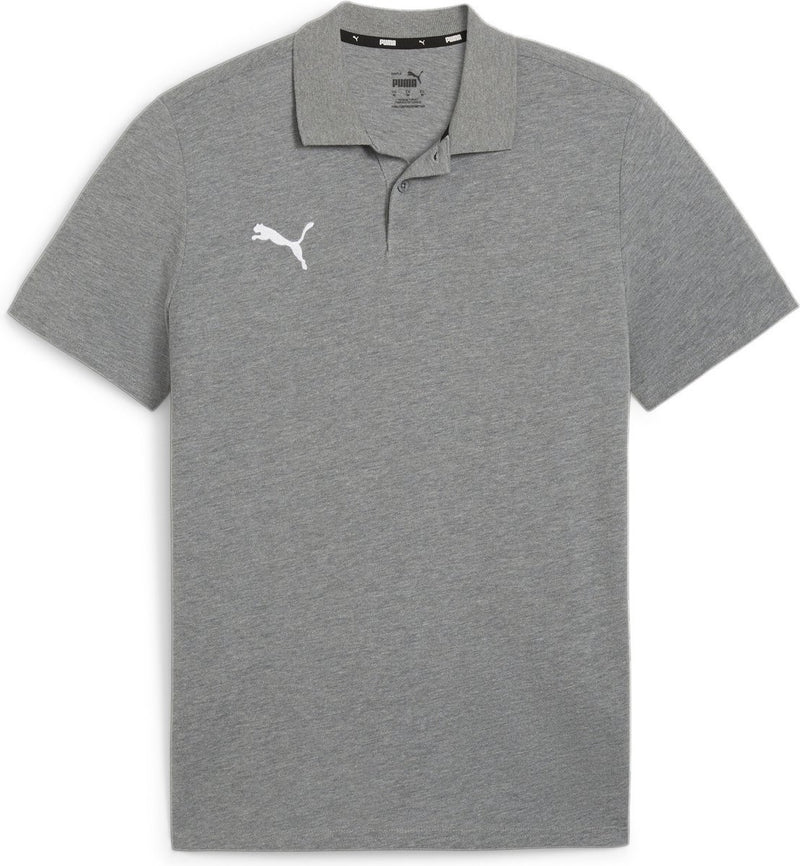 Puma teamgoal casuals polo polo de sport pour homme - gris moyen chiné- blanc