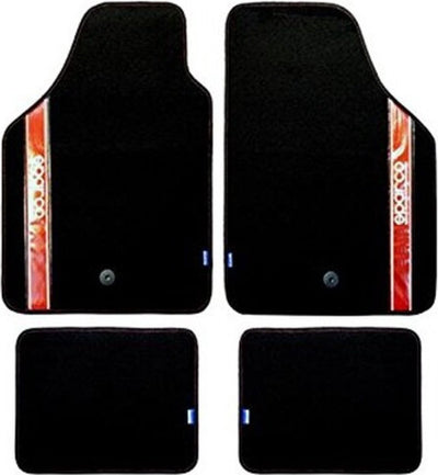 Jeu de tapis de sol Sparco pour voiture Strada 2012 b universel noir rouge (4 pièces)