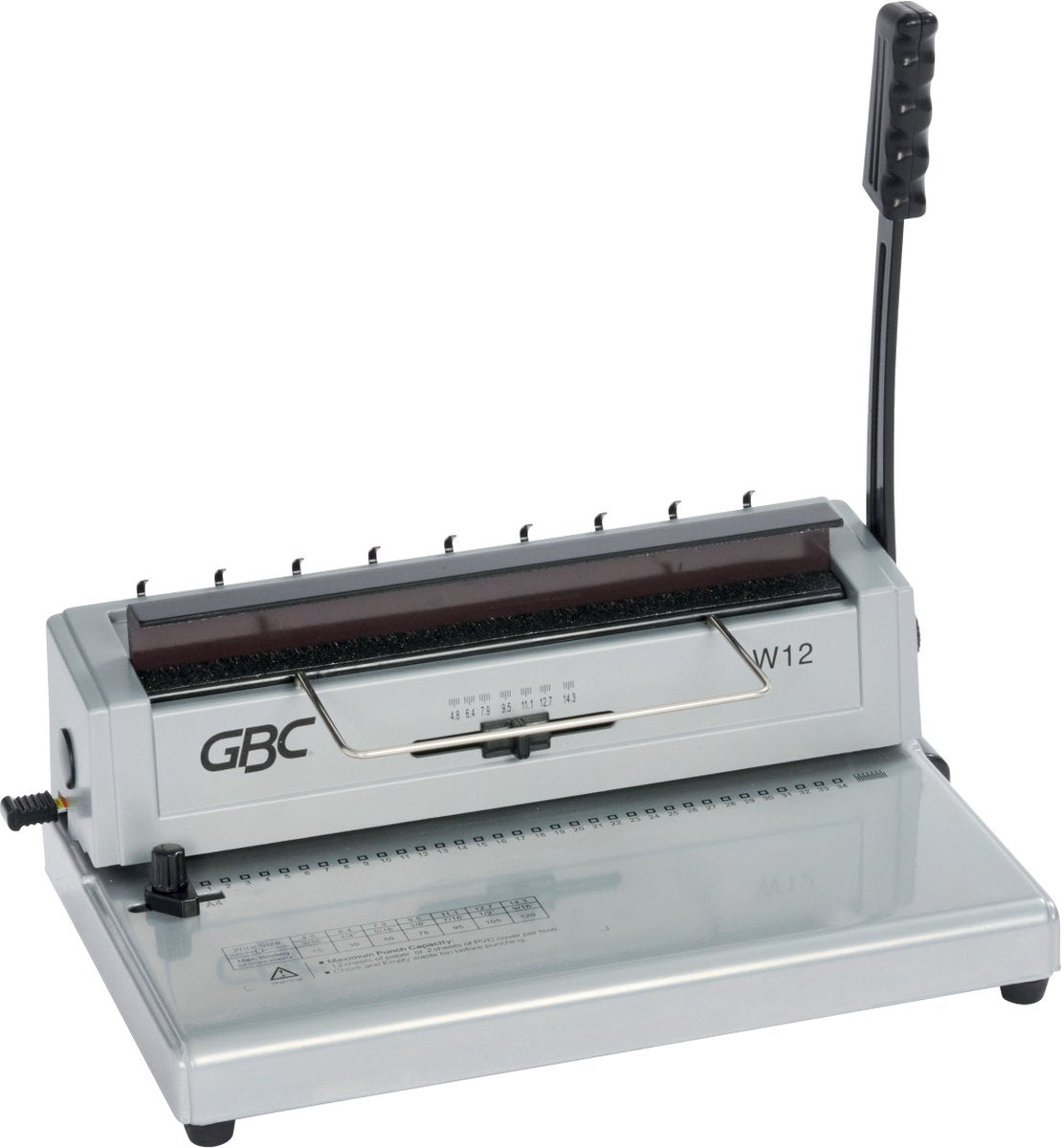 Machine de poinçonnage et de reliure manuelle Gbc w12 - capacité 125 feuilles a4