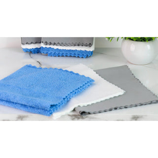 Tissu de nettoyage en microfibre de maison propre 3 pièces 35x35 cm