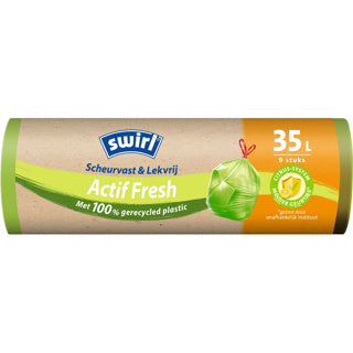 Swirl Swirl ACtif Sacs de déchets frais avec parfum de citron 35L 9 pièces