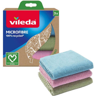 Tissu de microfibre VILEDA 3 pack 100% recyclé