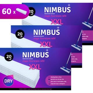 Nimbus Magic Vloerdoekjes xxl naffloling 60 pièces