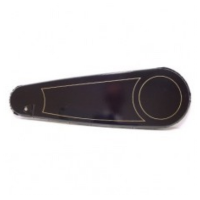 protège-chaîne 28 tissu laqué noir mat