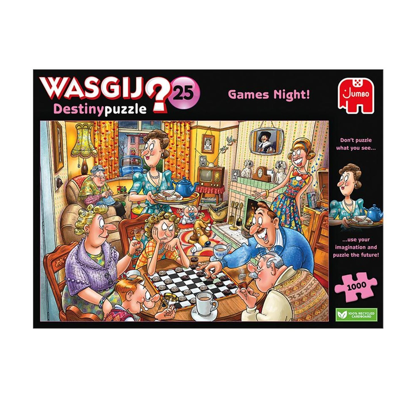 Wasgij destiny 25 puzzle - soirée de jeu, 1000 pcs.