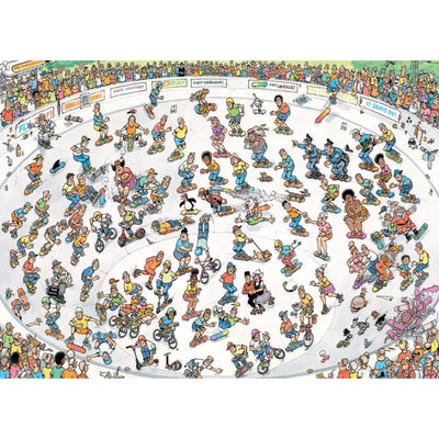 Jan van Haasteren Puzzle Skateboard de puzzle dans le Bowl, 2000.