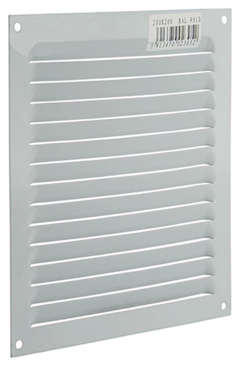 Renson 1015069 - grille à ailettes plate aluminium blanc 200x200mm | 10 pièces