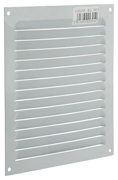 Renson 1015069 - grille à ailettes plate aluminium blanc 200x200mm | 10 pièces