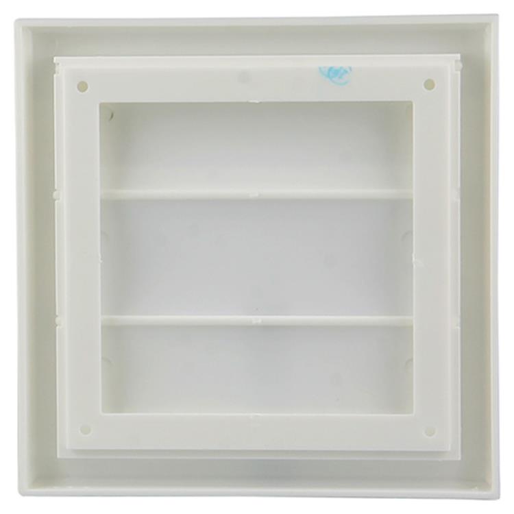 Renson 1006372 - grille de hotte aspirante en saillie 733 PVC RAL 9010 154x154mm | 2 pièces