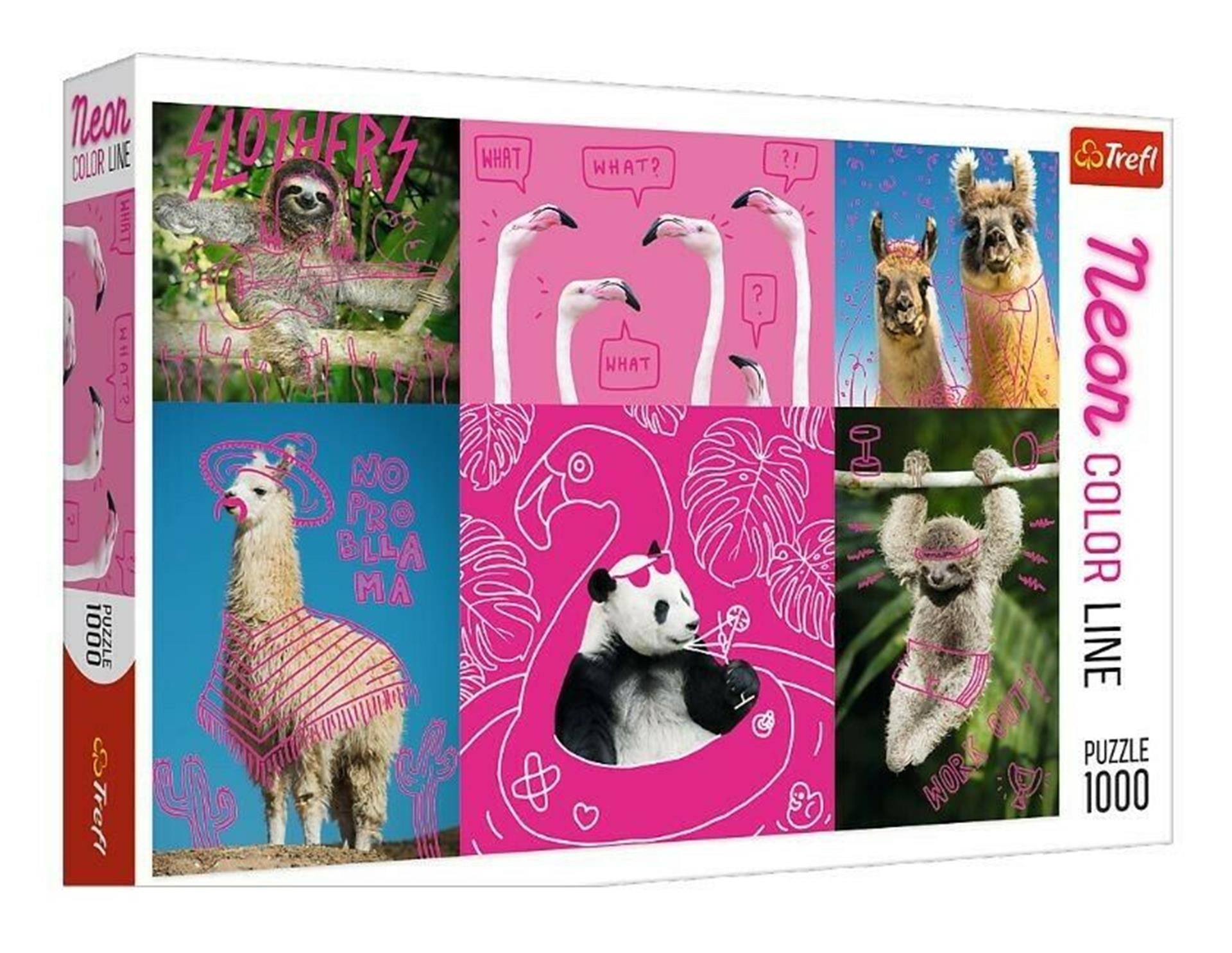 Puzzle bêtes folles néon 1000 pièces