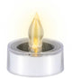 Arti casa bougies chauffe-plat solaires lot de 2 - bougies solaires lumière blanche chaude - bougies chauffe-plat d'extérieur ip44 - bougies à énergie solaire ø5,5 x 5 cm - blanc