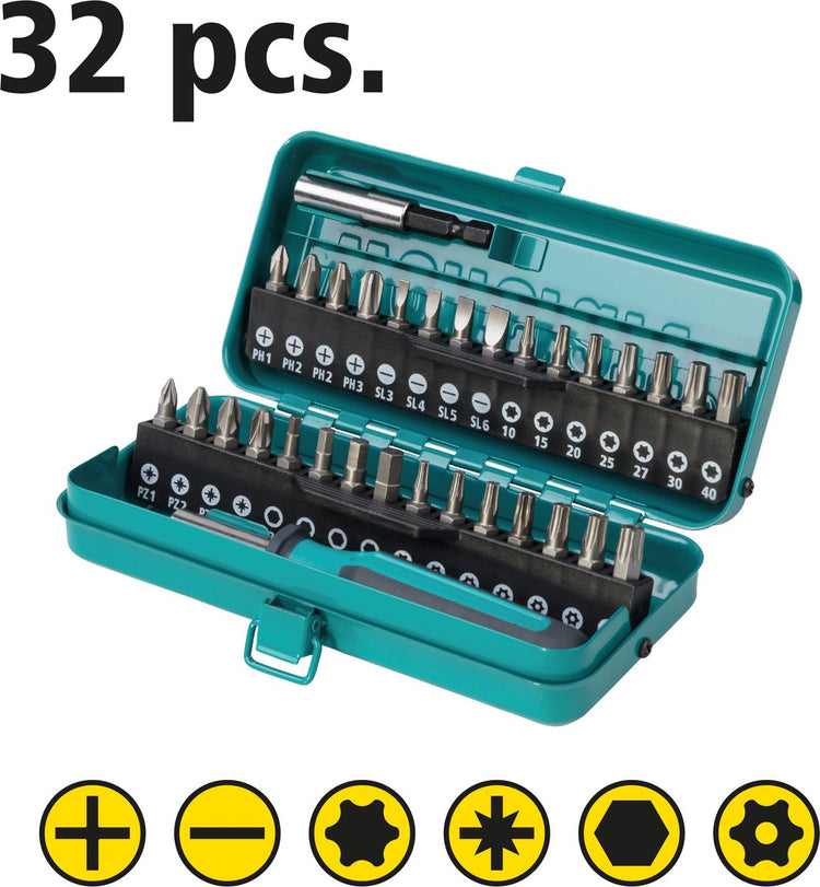 Wolfcraft - jeu de micro-embouts - jeu de tournevis de précision - 32 pièces - incl. porte-embout et tournevis - 1388000