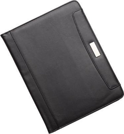 Dossier d'écriture Alassio - juments - a4 - cuir artificiel - noir - bloc-notes - ju-96086