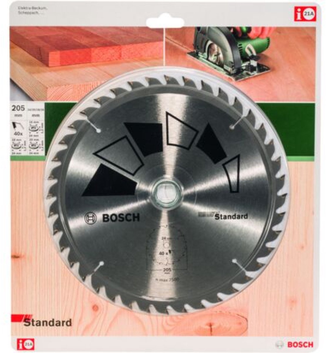 Bosch - lame de scie circulaire standard 205 x 24 20 x 2,2 mm - 40 dents