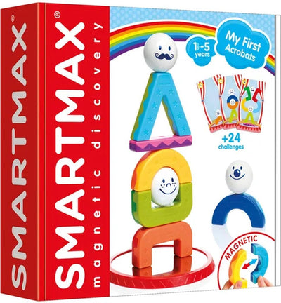 Smartmax mes premiers acrobates - jouets sensoriels magnétiques - jeu de construction avec cartes de défi - jouets éducatifs pour les tout-petits - à partir de 1 an