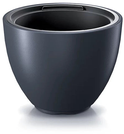 Prosperplast pot de fleurs pot de fleurs heos - plastique - anthracite - d57 x h43 cm - avec pot intérieur - pots de jardin